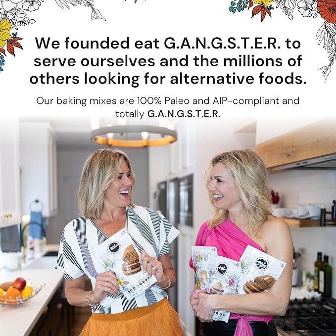 eat G.A.N.G.S.T.E.R. Vegan Pancake & Waffle Mix - Allergy-Friendly Baking Mix, Grain-Free, No Dairy, Nuts, Gluten, Dairy - For Paleo & AIP Diets, Fluffy Pancake & Crispy Waffle Breakfast Food
