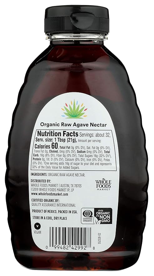 365 by Whole Foods Market, Organic Raw Agave Nectar, 23.5 Ounce (Pack of 3)