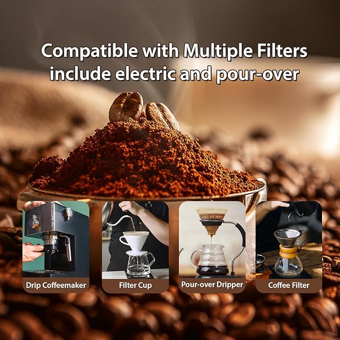 600 Count Cone Coffee Filters #4, Natural Brown Paper Cone Shaped Coffee Filters for Pour Over and Drip Coffee Maker (100 Count, Pack of 6)