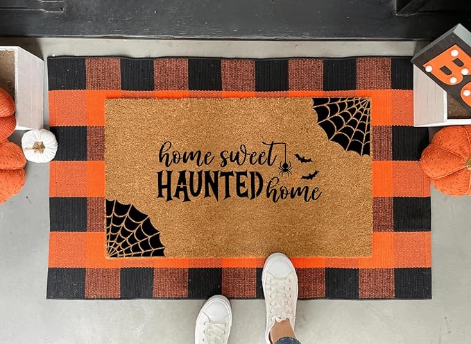 Halloween Stencils for Painting on Wood 12inch Large Halloween Stencil Hey Boo Witches Spider Bats Ghost Draw Templates for Porch Hanger Doormat Fabrics DIY Crafts Decor
