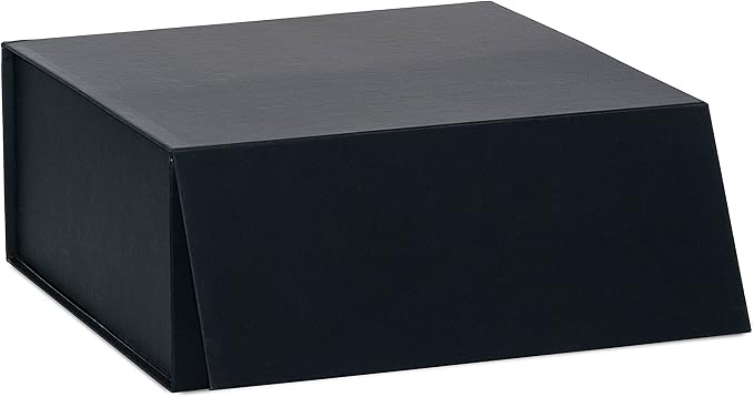 Prime Line Packaging Christmas Gift Boxes with Lids, Holiday Gift Boxes for Presents, Extra Large Black Magnetic Gift Box for Gift Wrapping, Weddings, Storage, Bulk, 14x14x6, 15 Pack