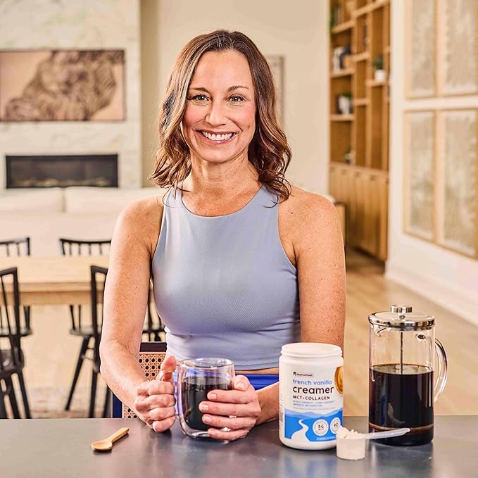 NativePath Keto Coffee Creamer Powder French Vanilla — Keto-Friendly, Non-Dairy & Low Sugar Creamer. Made with Grass-fed Collagen Protein Powder, MCT Oil & Monk Fruit. Soy & Gluten Free (7.1 OZ)