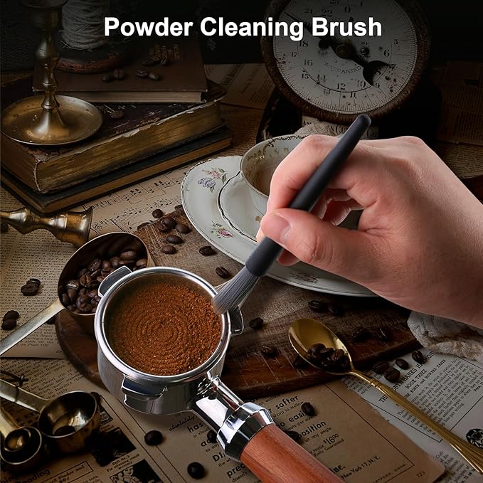 51mm Espresso Tamper Set, 5-IN-1 Espresso Accessories Kit with Coffee Tamper, WDT Tool, Dosing Funnel, Non-slip Mat and Cleaning Brush