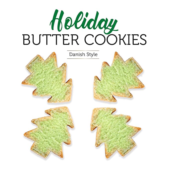 Mattigan's Holiday Butter Cookies, Danish Style Cookie, 12 Oz Tin, Gourmet Gifts, Holidays, Christmas, Stocking Stuffer, Special Occasions, Assorted Cookie Dessert Sweets, Reusable Metal Tin