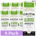 Califia Farms - Unsweetened Almond Barista Blend Almond Milk, 32 Oz (Pack Of 6), Shelf Stable, Dairy Free, Plant Based, Vegan, Gluten Free, Non GMO, Sugar Free, Milk Frother, Creamer