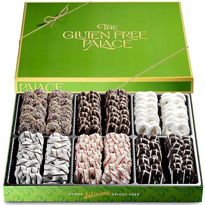 Gluten Free Palace Pretzels Gift Box – Gluten Free Pretzels Basket – Gift for Men, Women, Birthday, Thank You, Anniversary (6 Flavors)
