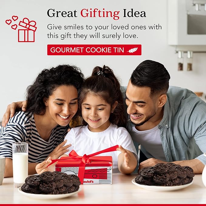 David's Cookies 2lbs Double Chocolate Chunk Fresh Baked Cookies - Handmade and Gourmet Cookies - Delectable and Made with Premium Ingredients - Cookie Gift Basket - Great Gift For All Occasions