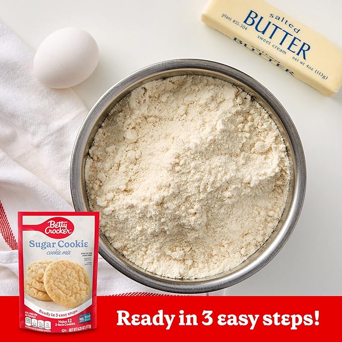 Betty Crocker Sugar Cookie Mix, Makes twelve (12) 2-inch Cookies, 6.25 oz.