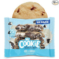 My Cookie Dealer Protein Cookies, Milk & Cookies (12-Pack, 3.8oz Each) - 25g of Protein per Cookie - Individually Wrapped Workout Snacks for On-The-Go Travel