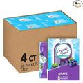 Crystal Light Grape Naturally Flavored Powdered Drink Mix with Caffeine, 120 ct Pack, 4 Boxes of 30 On-the-Go Packets