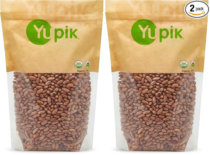 Yupik Organic Pinto Beans, 2.2 lb,35.2 Ounce, Non-GMO, Vegan, Gluten-Free (Pack of 2)