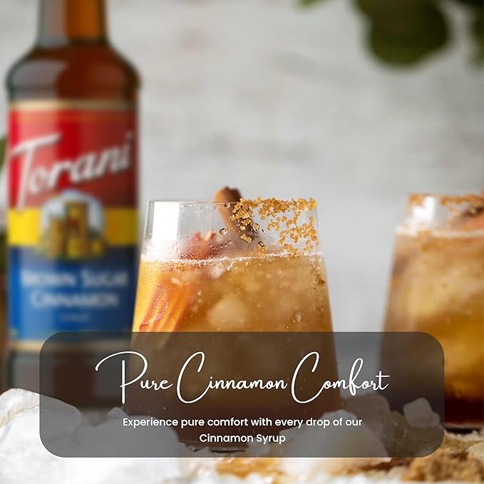 Jimoco® Syrup Pump Dispenser + Torani® Brown Sugar Cinnamon Syrup, 25.4 oz - Coffee Syrup Pump & Flavoring Bundle