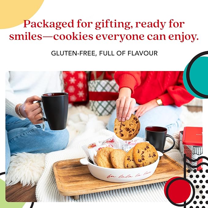 David's Cookies Gluten-Free Cookies Gift in Sweet Sampler Tin – Chocolate Chip & Snickerdoodle Cookies – Gourmet Bakery Treats – Soft & Chewy, Premium Dessert Gift for Birthdays & Special Occasions