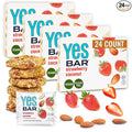 The YES Bar – Strawberry Coconut – Plant Based Protein, Decadent Snack Bar – Vegan, Paleo, Gluten Free, Dairy Free, Low Sugar, Healthy Snack, Breakfast, Low Carb, Keto Friendly (24 Count)