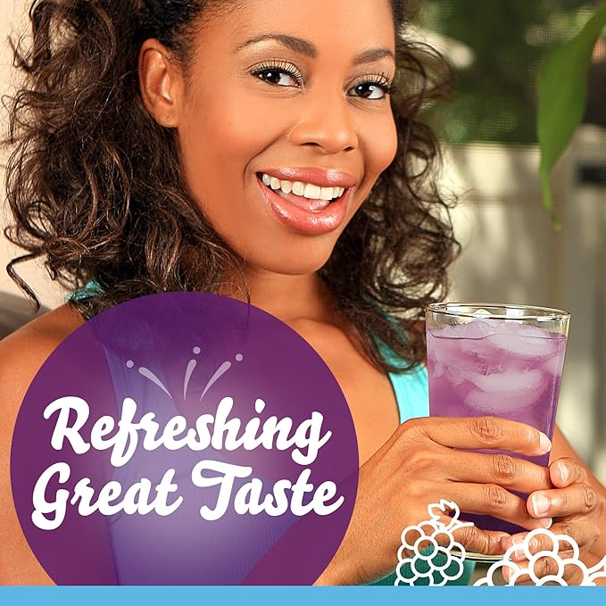 Crystal Light Sugar-Free Concord Grape Low Calories Powdered Drink Mix 6 Count Pitcher Packets (Pack of 4)