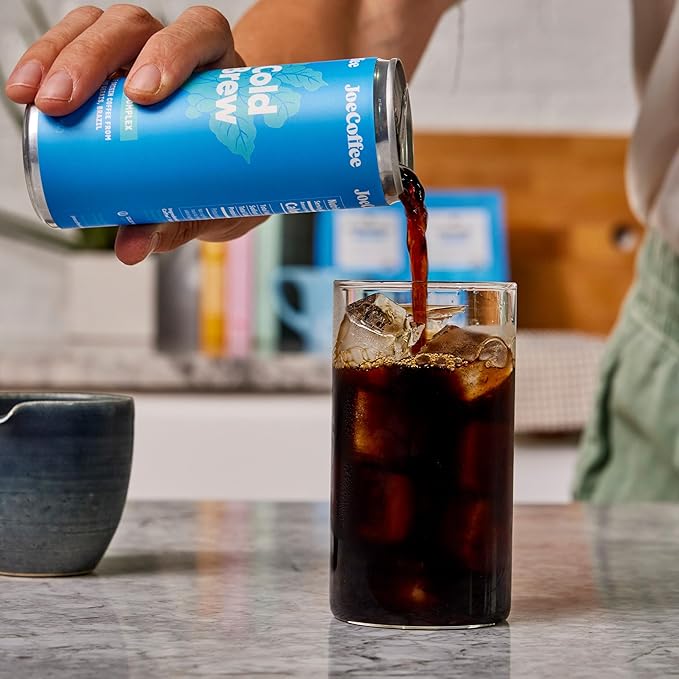 Joe Coffee Company - Black Cold Brew Ready-to-Drink Specialty Coffee Cans (Pack of 12) | NYC Roaster, Rainfoest Alliance Certified, Kosher, Climate-Friendly