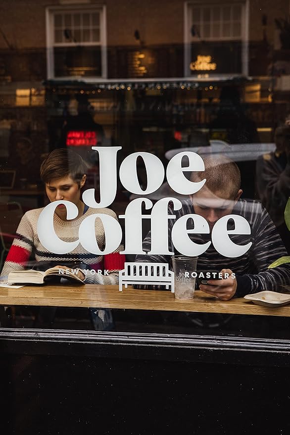 Joe Coffee Company, Half Decaf Half Regular Coffee Beans, Medium Roast, Chemical Free Decaffeination Process, Whole Bean, 12 oz Bag