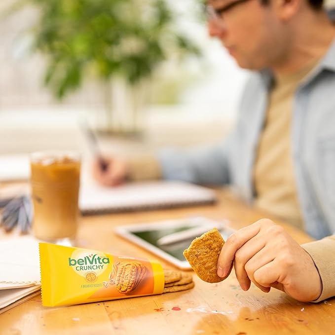 belVita Breakfast Bars Biscuits Variety Pack, 4 Flavors, 30 Total Packs, Christmas Stocking Stuffers, 6 Boxes (4 Biscuits Per Pack)