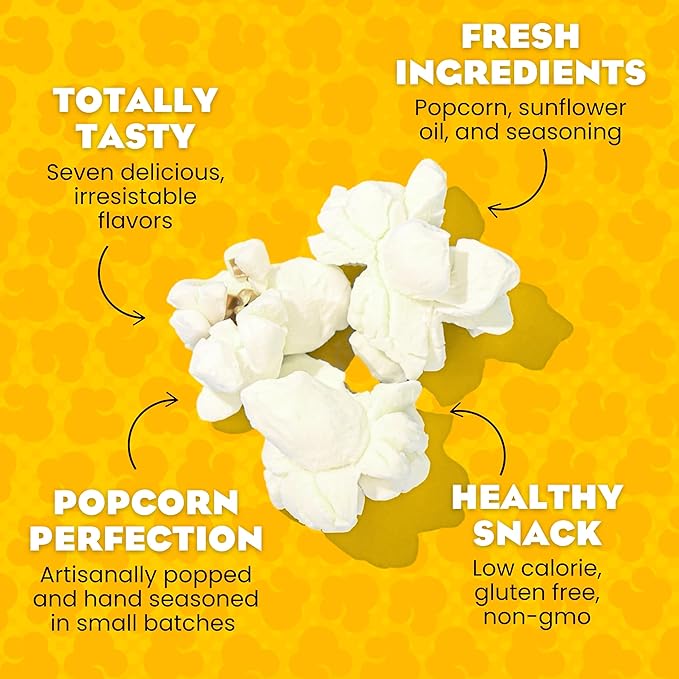 Live Love Pop Variety Pack Flavored Gourmet Popcorn, 1.0 Oz (Pack of 14), Individual Snack Size Bags, Healthy Snack, Gluten Free, Vegan & Non-GMO, Mission Driven Munchies