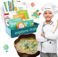 eat2explore Cooking Kits for Kids – Interactive & Educational Kids Cooking Sets Real for Ages 5 and Up,3 Recipe Cards & Global Ingredients – Fun Gift for Young Chefs (Italy Edition)