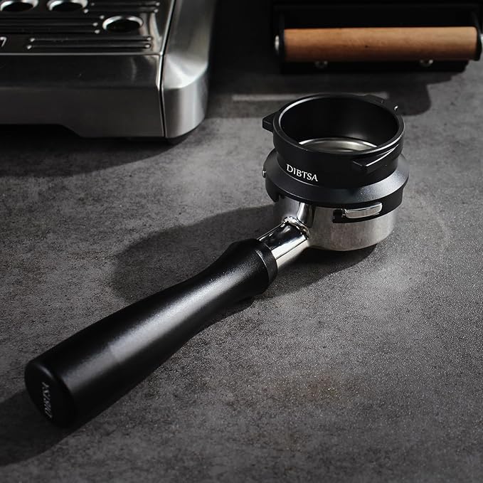 Espresso Dosing Funnel Compatible with Barsetto, Calphalon Temp IQ 58mm Portafilter, Aluminum Alloy, Black