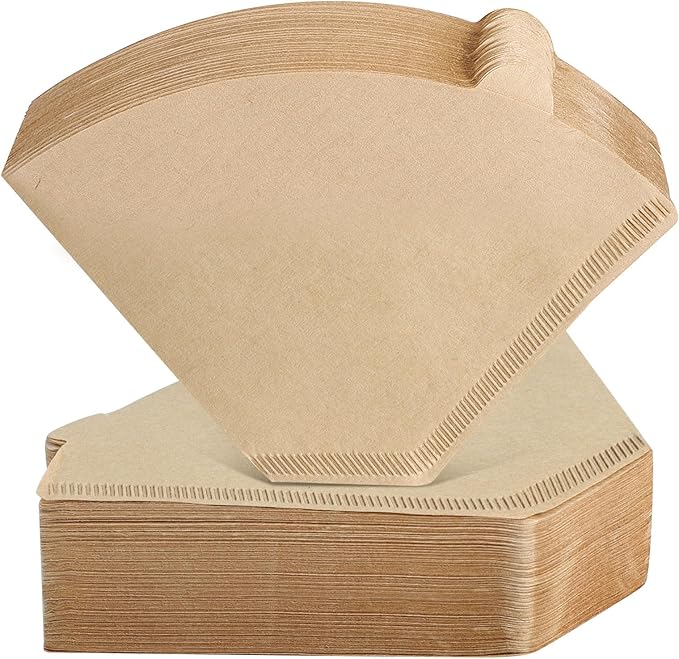 Coffee Filters, Size 04 Unbleached Cone Filters 8-12 Cup, 200 Count Disposable Natural Paper Filters, 04 Cone Filters For Pour Over and Drip Coffee Maker