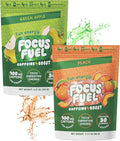 FocusFuel Energy Chews Variety Pack – Peach & Green Apple (2-Pack, 30 Servings Total) – 100mg Natural Caffeine + Nootropics – Crisp, Sweet Energy Combo