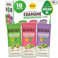 Biena Crispy Roasted Edamame Beans Snack – High Protein Low Carb Snack for Adults & Kids, 12g-13g Protein per Serving - Made w/Avocado Oil – Vegan, Gluten-Free – 18-Pack 1.05oz Variety Pack