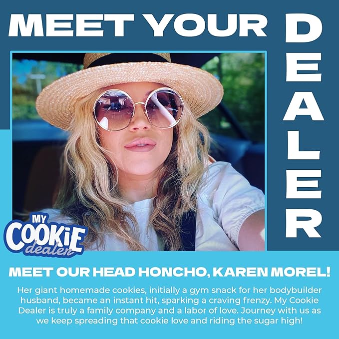 My Cookie Dealer Protein Cookies, Milk & Cookies (6-Pack, 3.8oz Each) - 25g of Protein per Cookie - Individually Wrapped Workout Snacks for On-The-Go Travel