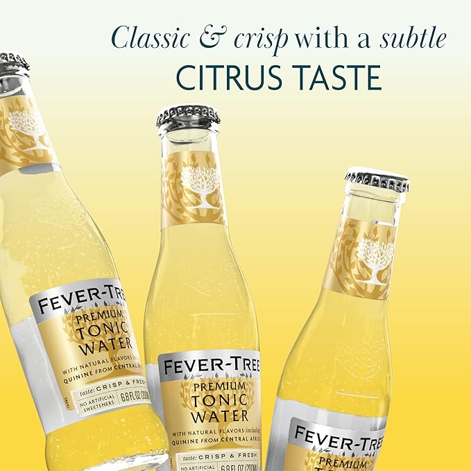 Fever-Tree Premium Tonic Water, Indian, 163.2 Fl Oz (Pack of 24)