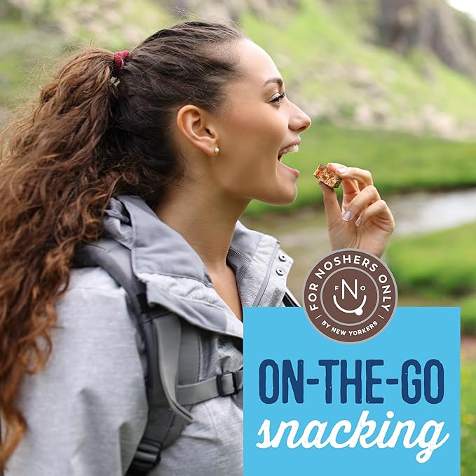 For Noshers Only - Peanut Butter Bites - Kosher Dairy Free Vegan Gluten Free Chocolate Peanut Butter Crispy Rice Treats - Vegan Dessert, Sweet Snack Packs - Individually Wrapped Snacks (Box of 8)