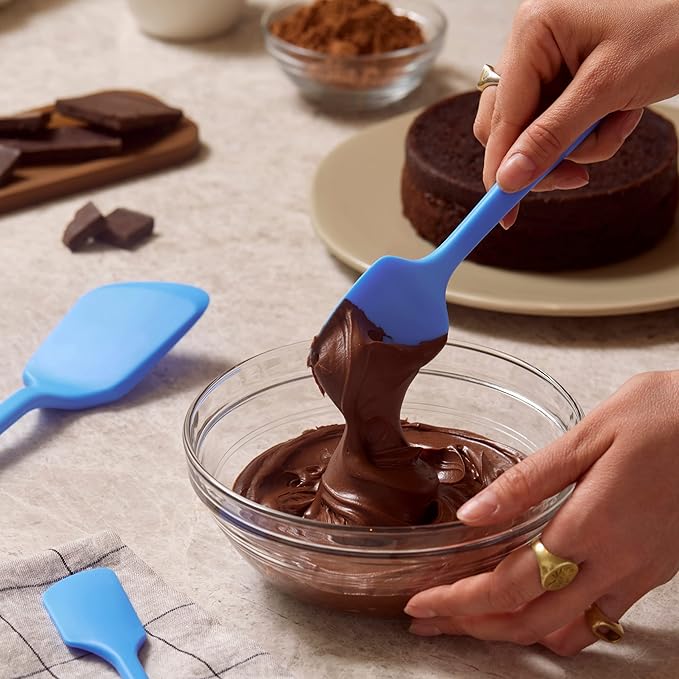GIR: Get It Right Mini Silicone Spoonula Spatula - 8.3 In L x 1.8 In W, Black - Nonstick & Heat Resistant Kitchen Spatula - Seamless Single-Piece Design - Baking & Cooking Utensil