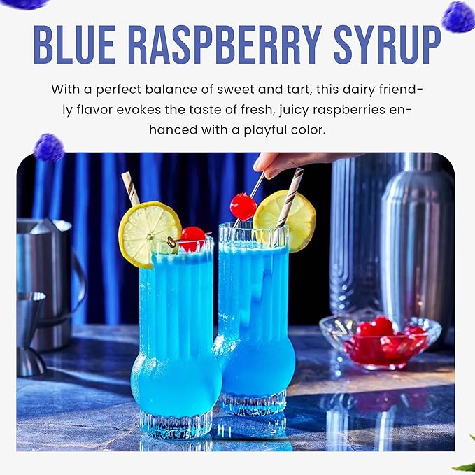 Jimoco® Syrup Pump Dispenser + Torani® Sugar Free Blue Raspberry Syrup, 25.4 oz - Coffee Syrup Pump & Flavoring Bundle