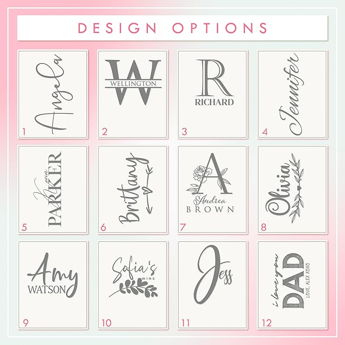 Personalized Tumbler with Engraved Name - 12 Designs, 30 Oz Coffee Tumbler with Slider Lid, Soft Pink, Double Wall Insulated - Gifts for Mom, Custom Gift for Women, Personalized Gift for Her