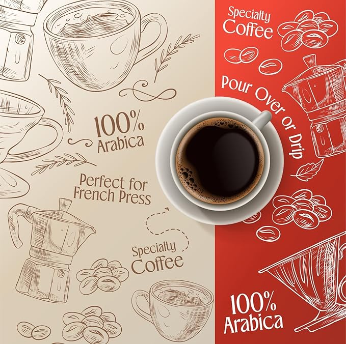 Ethiopia Yirgacheffe Coffee Beans, Medium-Light Roast Ethiopian Coffee Beans with Stone Fruit, Caramel & Toasted Pine Nuts, Flavored Single Origin 12oz Bag, Perfect Festive Gift