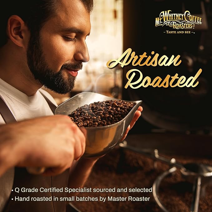 Mt. Whitney Organic Papua New Guinea, Medium Dark Roast, Low Acid, Coffee (Ground, 12oz)