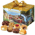 Matilde Vicenzi Mediterraneo Cookie Gift Tin - Italian Pastries & Cookies in Individually Wrapped Trays - Gourmet Gifts For Thanksgiving, Christmas - Assorted Cookies in Italian Design Tin 32.5oz (920g)
