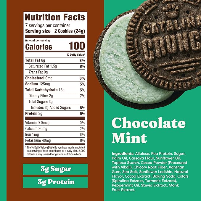 Catalina Crunch Protein Cookies, 4g Protein per Serving | Low-Sugar Sandwich Cookies | Gluten Free, Vegan | Keto Dessert Snacks, Variety Pack 4 Flavors (Pack of 4)