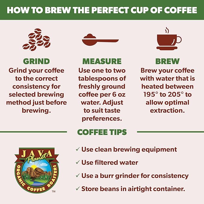 Low Acid Organic Coffee – Whole Bean, Mold-Free & Stomach Friendly by Java Planet, Guatemalan Single Origin Coffee, Medium Roast, Smooth Full Flavored, Smithsonian Bird Friendly, 1LB Bag