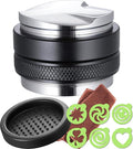 Premium Barista Espresso Tamper Set 53mm Aluminum and Stainless Steel (53mm, Aluminum Handle)