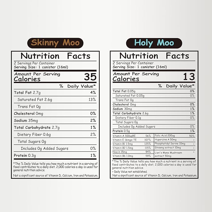 Coffee to the Moo Nitro Cold Brew Coffee Concentrate Combo Pack - KETO & Mushroom Coffee | Instant Iced or Hot | Pocket/Purse Sized, Travel & Gifts Friendly | Makes 8 Cups
