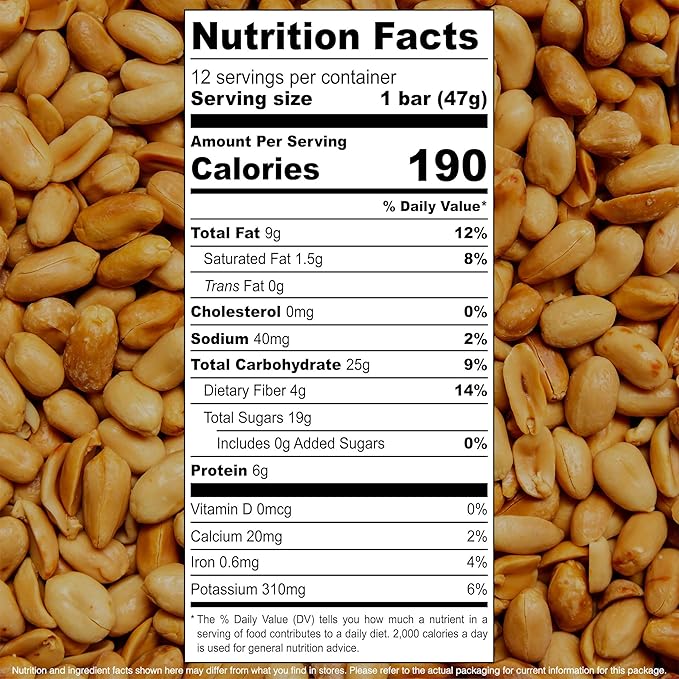 JONESBAR Organic Plant Based Protein Bars | Peanut Butter | Fruit & Nut Bar, Kosher, Gluten Free, Breakfast Bars, School Snacks, Vegan Snack & Healthy Snacks for Adults and Kids (Pack of 12)