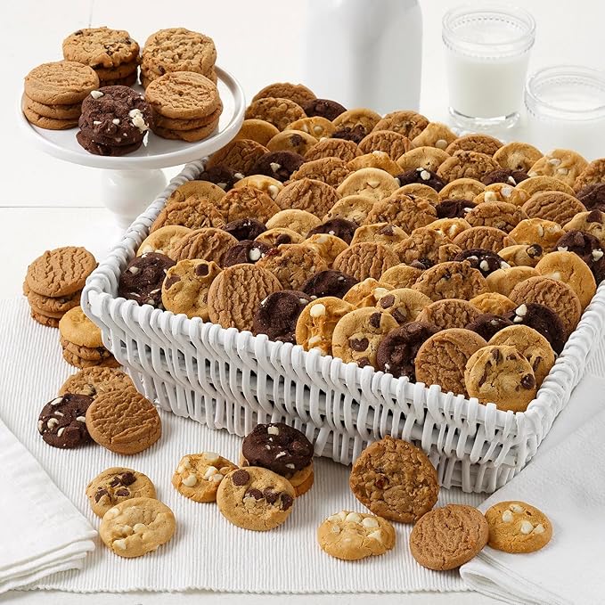 Mrs. Fields 126 Nibblers Bite-Sized Cookies Basket - Assorted with 126 Nibblers Bite-Sized Cookies in our 5 Classic Cookie Flavors