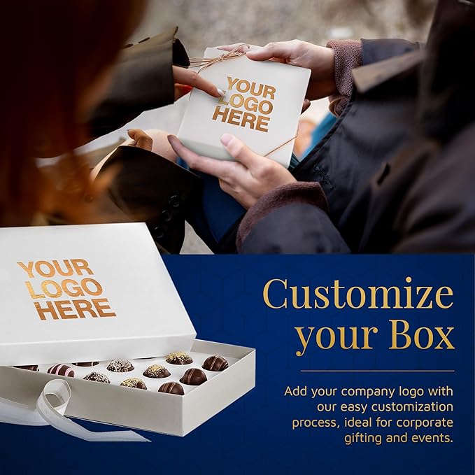 Kosher Dark Chocolate Truffles Gift Box – A Delicious Dairy Free Hanukkah Chocolate Candy for Gifting – Box of Chocolates Chanukah Gift for Women, Men, or Families