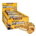 FITCRUNCH Snack Size Protein Bars, 6-Layer Baked Bar, 1g of Sugar, Gluten Free & Soft Cake Core (9 Bars, Peanut Butter Cookie)