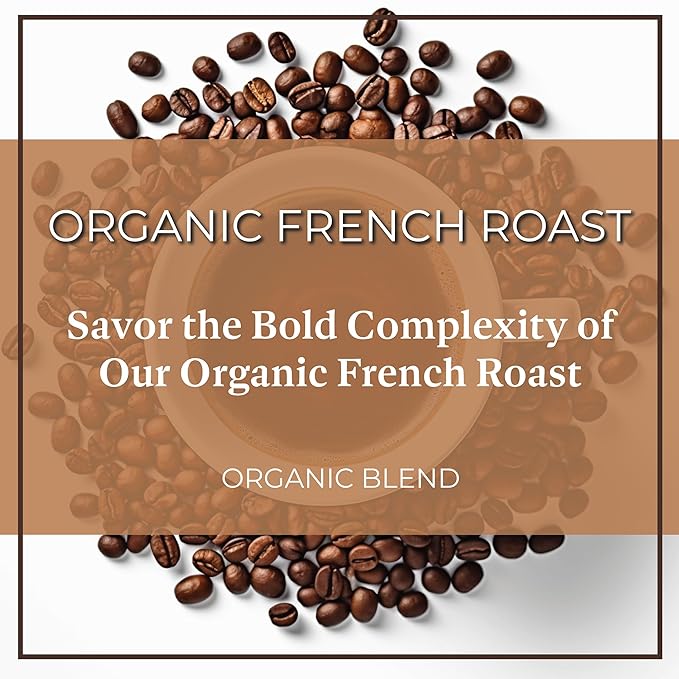 San Diego Coffee Organic French Roast, Dark Roast, Whole Bean Coffee, 16-Ounce Bags (Pack of 2) Café en grano tostado