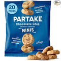 Gluten Free Partake Crunchy Chocolate Chip Cookies - Vegan - Free From the Top 9 Allergens Including Dairy, Wheat, Soy, Eggs, & Peanuts - Safe School & Office Snack (20 Packs, 0.67 oz)