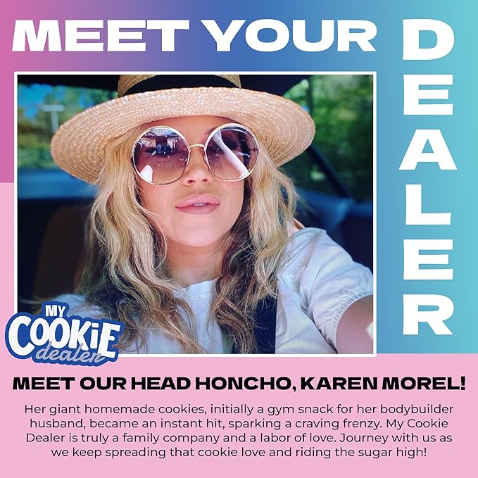 My Cookie Dealer Protein Cookies, Birthday Cake (2.2oz, Pack of 12) - 15g Protein per Cookie - Individually Wrapped Workout Snacks for On-The-Go Travel