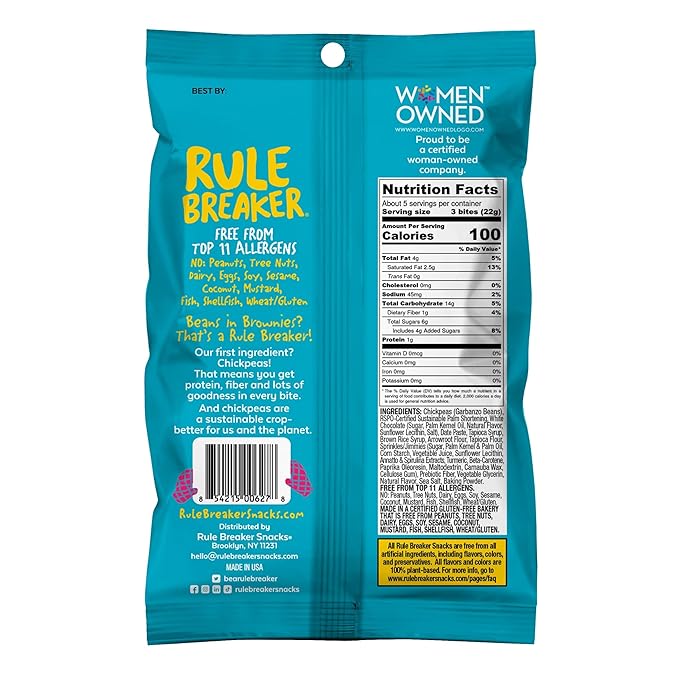 Rule Breaker Vegan & Gluten-Free Cookies | Birthday Cake Bites | Plant-Based, Dairy, Nut, Soy, Allergen Free, Kosher | Soft-Baked School Snacks for Kids and Adults (Pack of 12)