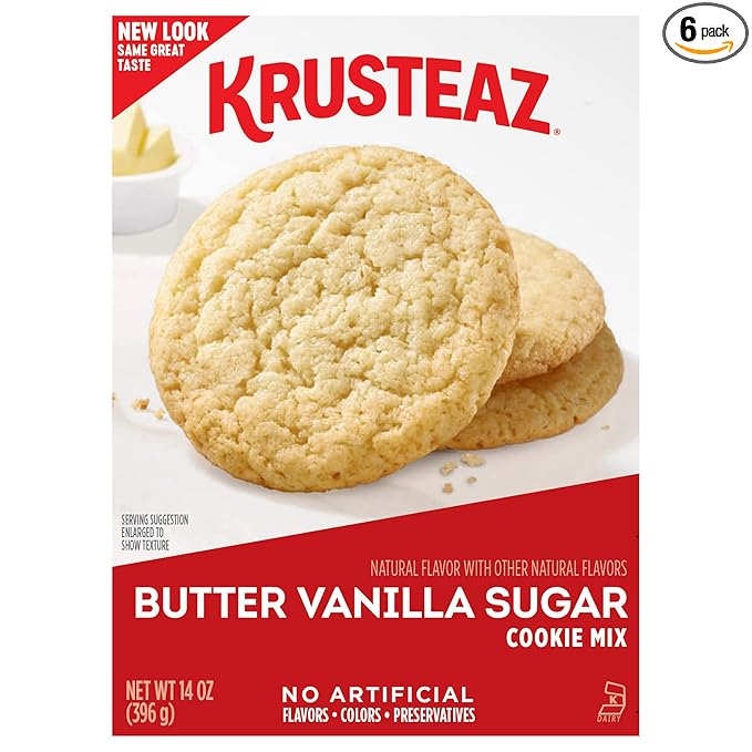 Krusteaz Cookie Mix, Butter Vanilla Sugar Cookie Mix, 14 Ounce Box (Pack of 6)